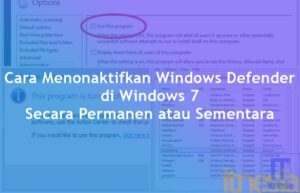Cara Menonaktifkan Windows Defender di Windows 7 Secara Permanen atau Sementara