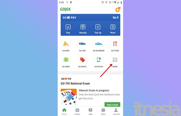 Cara Bayar Indihome Paling Mudah Dan Praktis - Halaman Depan Aplikasi Gojek