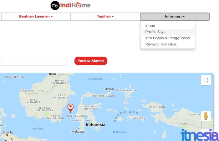 Cara Cek Tagihan Indihome Online - Masuk Halaman Profile
