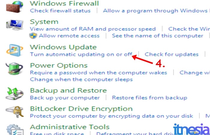 Cara Mematikan Auto Update Windows 7 - Pengaturan Windows Update