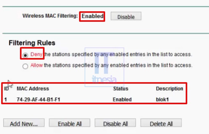 Cara Memblokir Pengguna WiFi (TP-Link) - Hasil Akhir