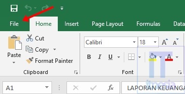 Cara Mengunci File Excel 2019 - Menu Excel 2019