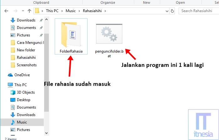 Cara Mengunci Folder Dengan Notepad - Proses Mengunci Folder