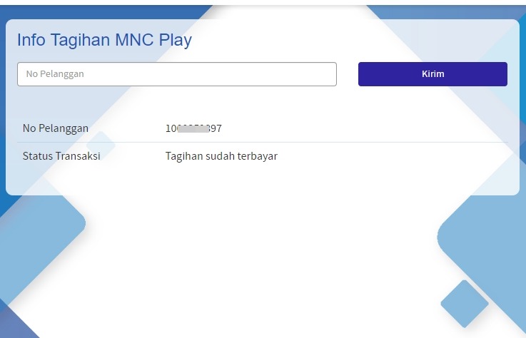 Contoh Tagihan MNC Play Yang Sudah Dibayar