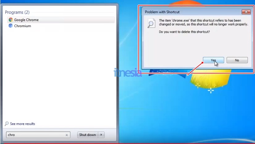 Hapus Juga Shortcutnya