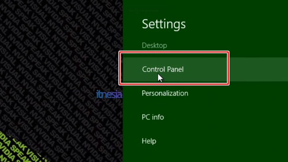 Membuka Settingan Pada Windows 8