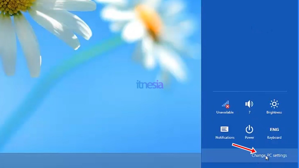 Menu Pengaturan Pada Windows 8