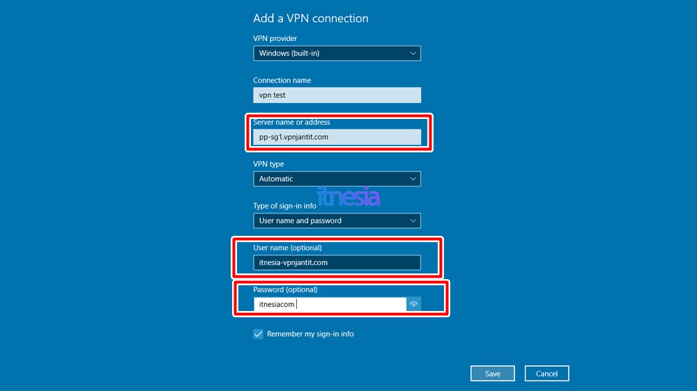 Konfigurasi Server PPTP VPN