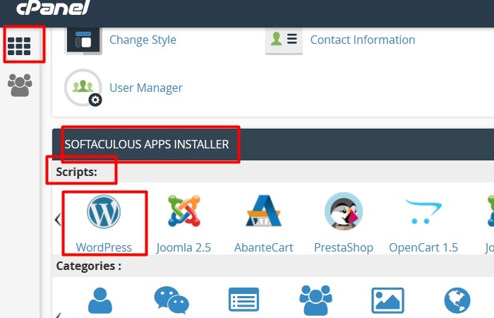 Install WordPress Dari cPanel Melalui Softaculous