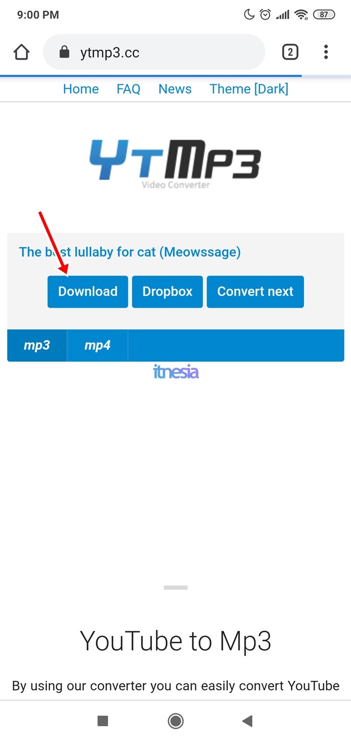 Download MP3 Hasil Convert Dari Video Di YouTube