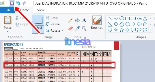 Menyimpan Hasil Kerja Paint