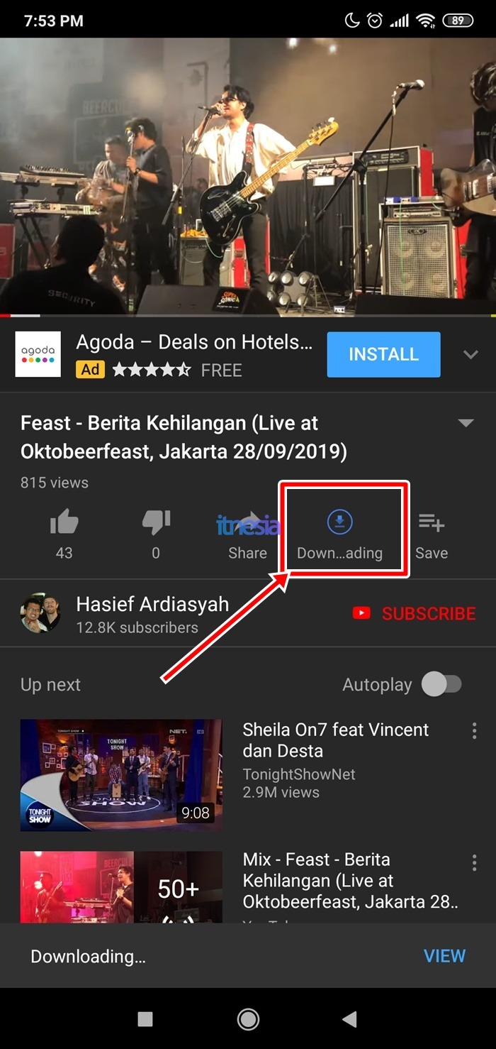 Tombol Download Video Di Youtube Setelah Di Tekan
