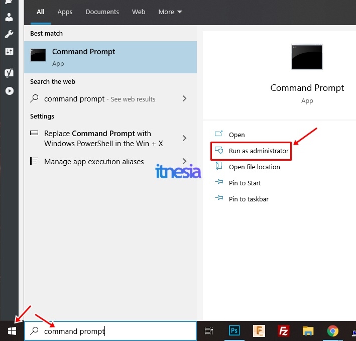 Solusi Ethernet WiFi Doesn't Have a Valid IP Configuration - Cara Jalankan Command Prompt Sebagai Admin