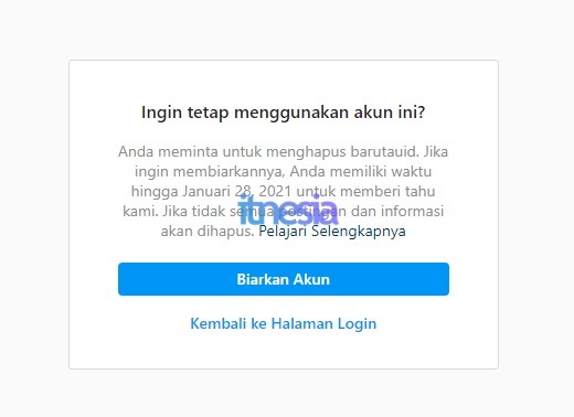 Cara Mengembalikan Akun Instagram Yang Sudah Dihapus 2