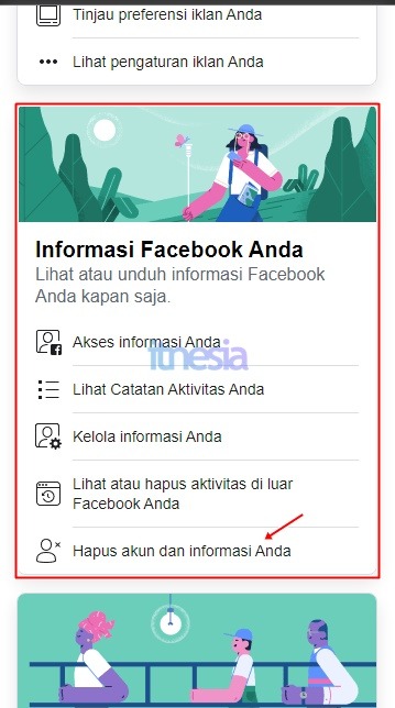 Pilih Hapus Akun Dan Informasi Anda