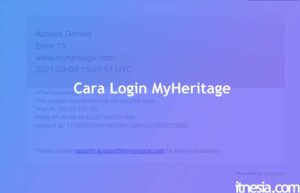 Cara Login Aplikasi MyHeritage Access Denied Error 15
