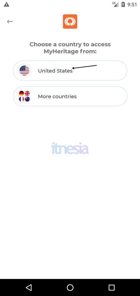 Cara Login My Heritage - Pilih Negara Selain Indonesia