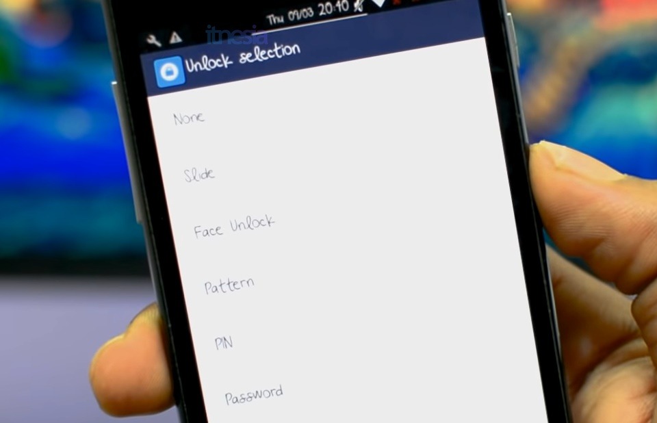 Pilih Unlock Selection Baru Menggantikan Pola Yang Lupa Sebelumnya