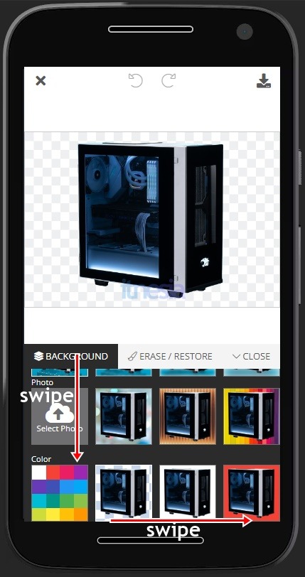 Swipe Ke Bagian Color